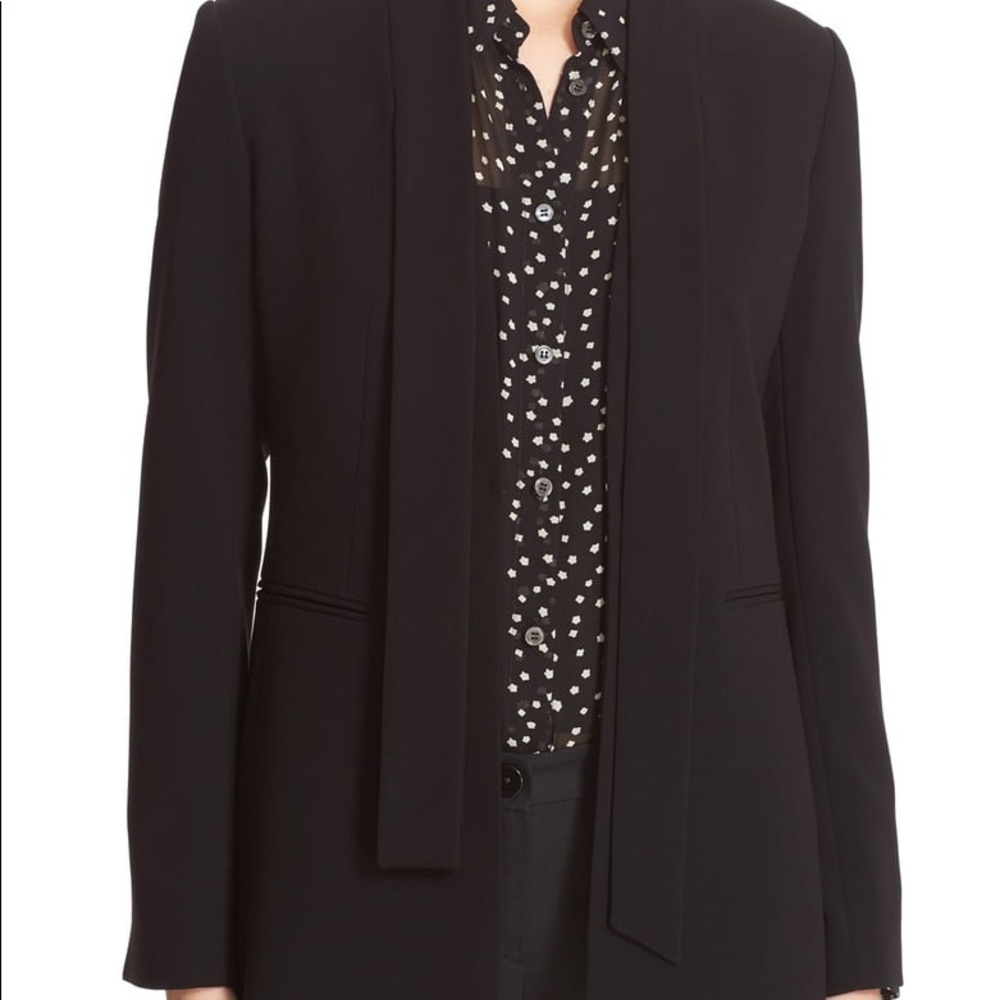 Alkrine Admiral Crepe Scarf Tie Jacket